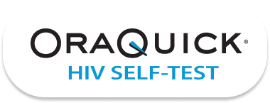 شعار اختبار فيروس نقص المناعة البشرية الذاتي أوراكويك مع نص باللون الأزرق.