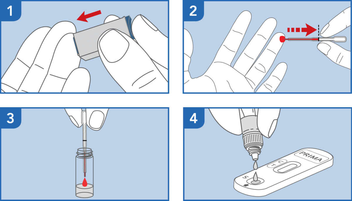 ⁦جهاز تحليل الايدز HIV 1/2 المنزلي من PRIMA⁩ - الصورة ⁦3⁩